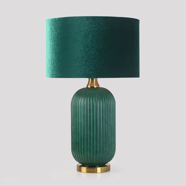 Abażurowa lampka stołowa Tamiza LP-1515/1T big green zielona złota
