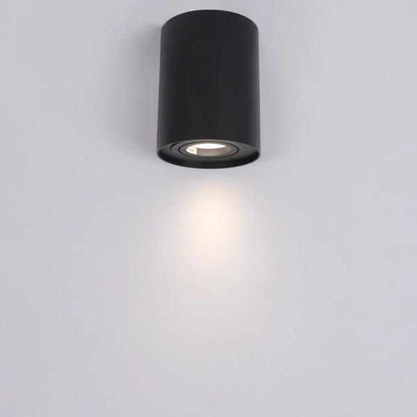 Regulowana lampa sufitowa Leila CL0101-BK Yaskr do przedpokoju tuba czarna
