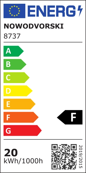 Nowoczesna LAMPA sufitowa IOS 8737 Nowodvorski metalowa tuba LED 20W 3000K spot salonowy czarny