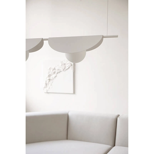 Podwójna lampa wisząca Sallo SAB211P0 do sypialni biała