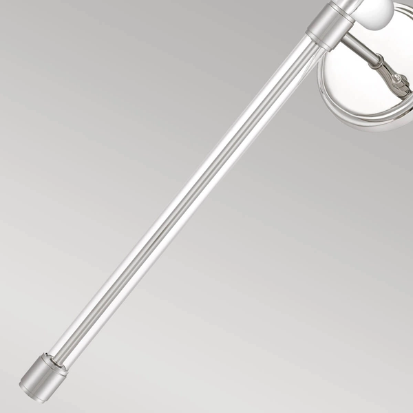 Abażurowy kinkiet ścienny Barbour QZ-BARBOUR1-PN Quoizel nikiel kremowy