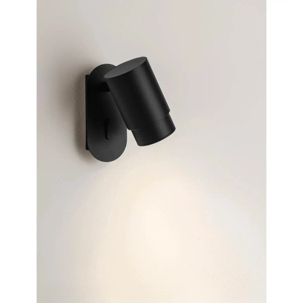 Metalowy reflektor ścienny JAVERTO LE45535 regulowana tubka czarna