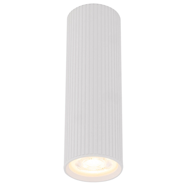Sufitowa lampa do biura Tune 10025 rurka punktowa metalowa biała