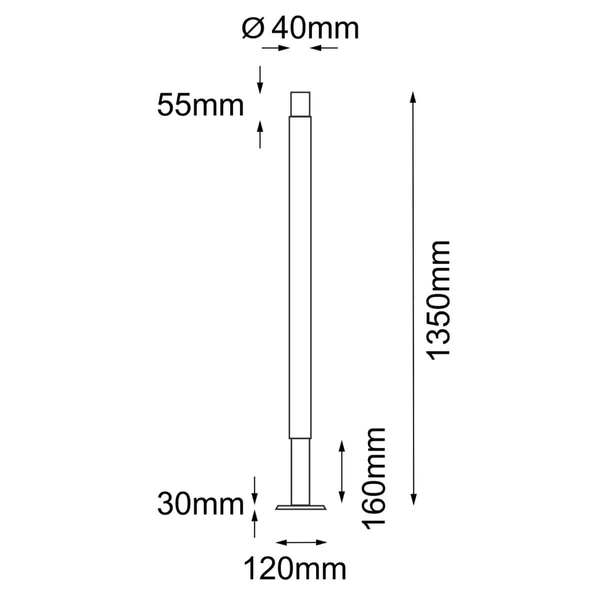 Stojąca lampa ogrodowa Natsu 9904 Shilo IP54 zewnętrzna metalowa antracyt