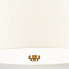 Sufitowa lampa materiałowa Fletcher DL-FLETCHER14-3LT-IV-AB biały mosiądz