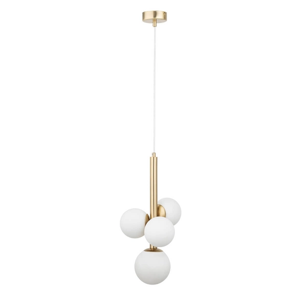 Lampa wisząca Perla 40780 Sigma zwis kula metalowa biała złota