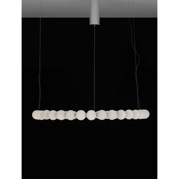 Okrągła lampa wisząca z kulami Moca LE43463 LED 72W 3000K salonowa biała