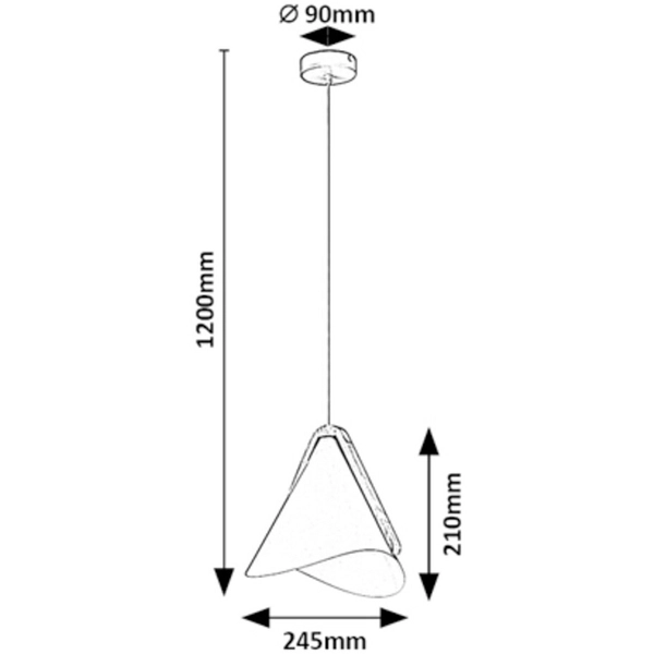 Wisząca lampa salonowa Neva 6650 metalowy zwis nad stół czarny drewno