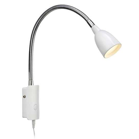 Regulowana LAMPA ścienna TULIP 105939 Markslojd kinkiet OPRAWA na peszlu LED 2,5W 3000K do czytania biała