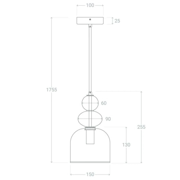 Skandynawska lampa wisząca Koloreno ABR-KOLO2-F Abruzzo fioletowy zielony
