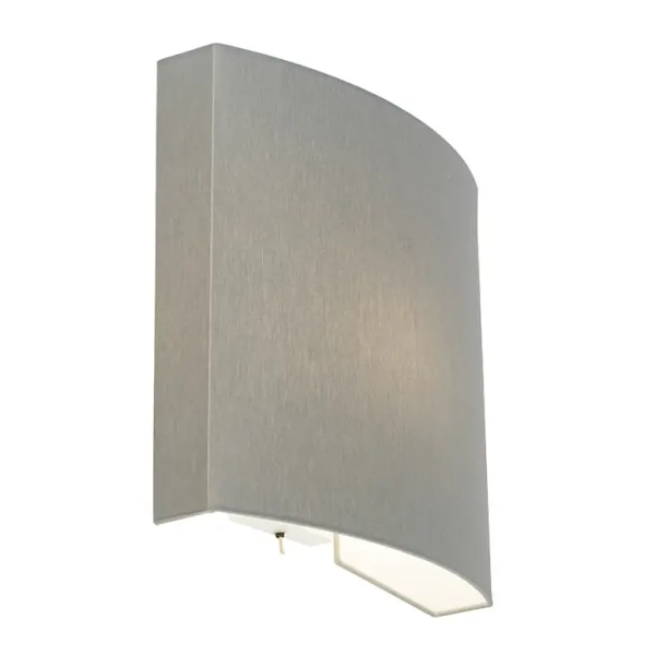 Ścienna lampa do jadalni BORDE 8046 tkaninowa szara