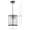Wisząca lampa do przedpokoju Kiran KIR0122 kryształowa czarny