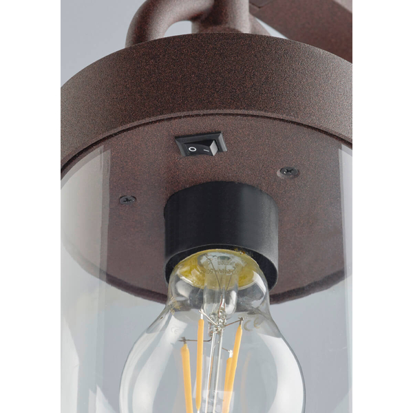 Ogrodowa lampa z czujnikiem zmierzchu CUSTYRA DL124404160 IP44 miedziana