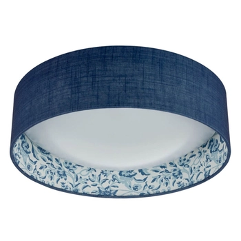 Owalna lampa sufitowa Down DOW5023-EH Dar Lighting motyw kwiatowy koło niebieska