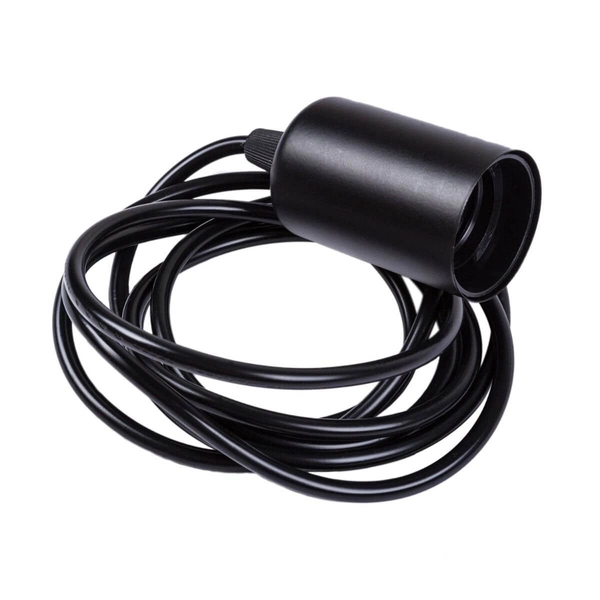 LAMPA wisząca OW-E27 Abigali metalowa OPRAWKA na żarówkę zwis czarny