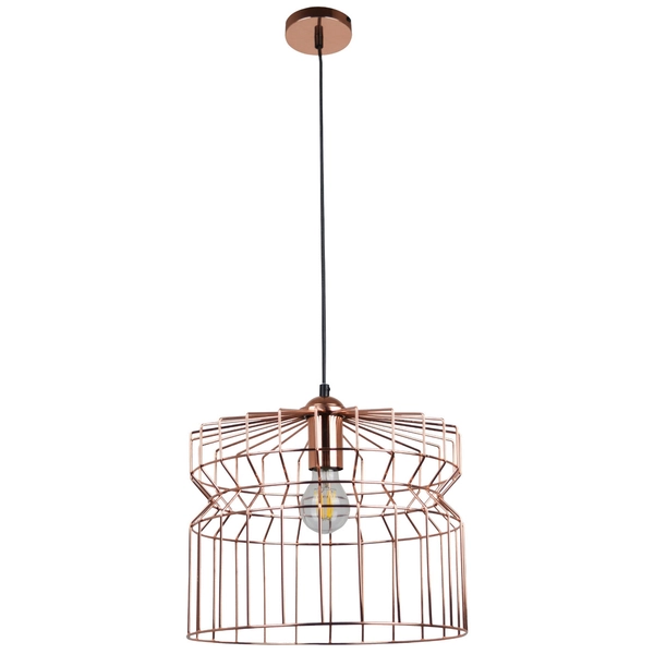 Lampa wisząca LAGOS 316387 Polux druciana metalowy ZWIS klatka złota