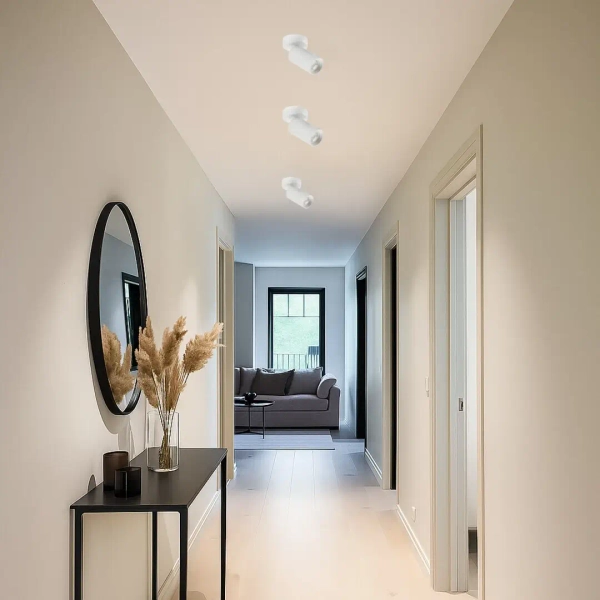 Minimalistyczna podsufitowa lampa Yorli 73085 tubki cylinder biały