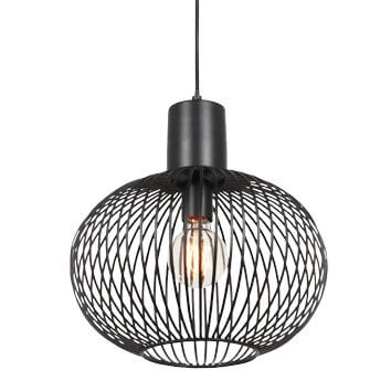 Zwis lampa salonowa GILA 365790132 Trio koszyk kula loft czarny