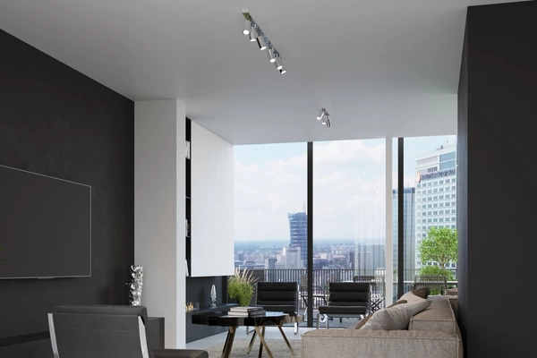 LAMPA sufitowa SL.0730 metalowa OPRAWA kwadratowa SPOT regulowane tuby chrom