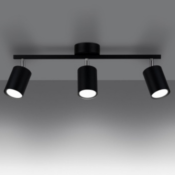 Sufitowa lampa Lemmi SL.1128 Sollux do jadalni reflektorowa czarna