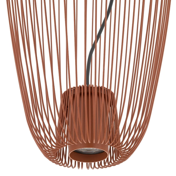 Druciana lampa wisząca nad stół PUMPKIN 11496 terakota