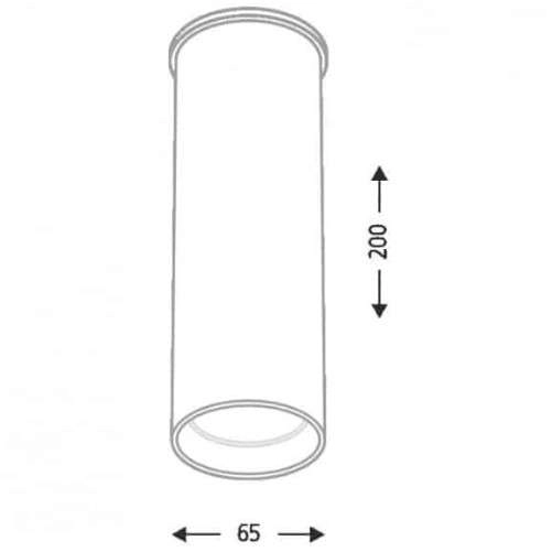 Spot LAMPA sufitowa ARIDA 7009 Shilo tuba downlight OPRAWA biała