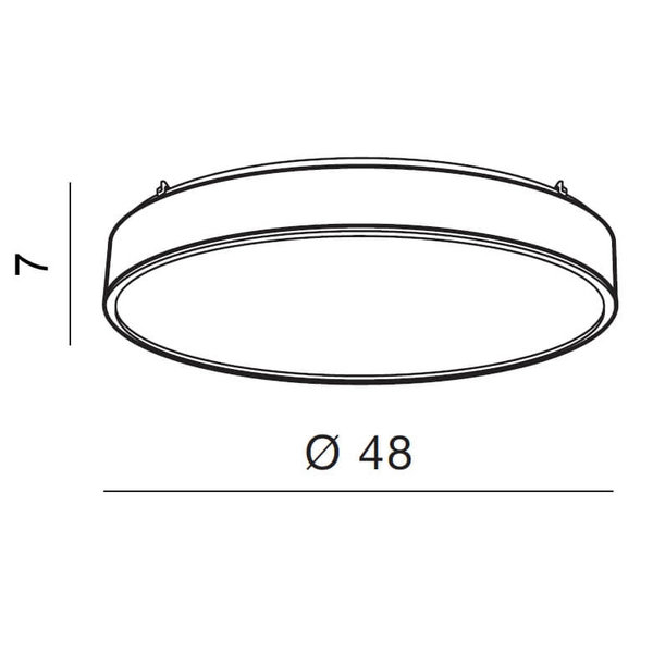 Abażurowa lampa sufitowa Collodi AZ2716 LED 50W 3000-6500K okrągła beżowa
