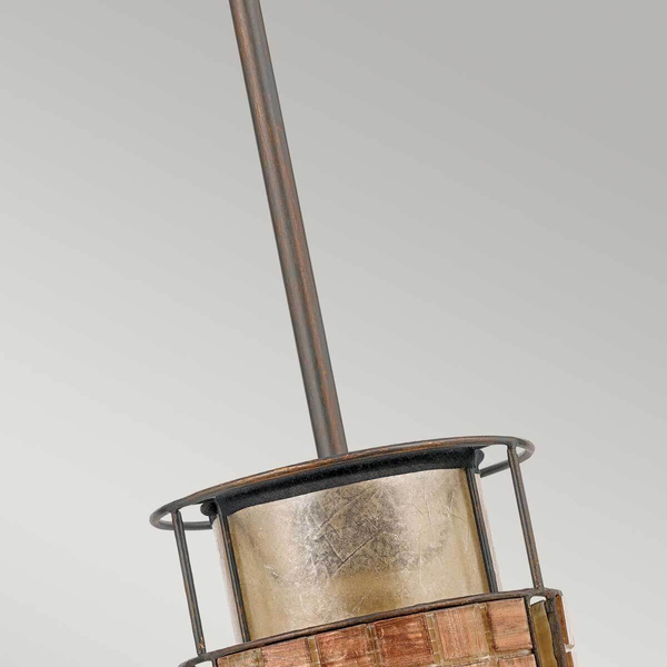 Wisząca lampa retro Laguna QZ-LAGUNA-MP Quoizel tuba miedziana