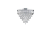 Sufitowa lampa glamour Kalabria z kryształami chrom crystal
