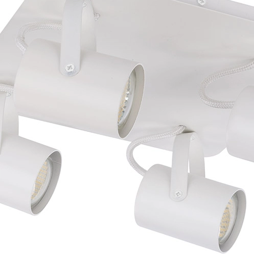 Plafon LAMPA sufitowa KAMERA 32554 Sigma metalowa OPRAWA kwadratowa regulowane reflektorki natynkowa białe