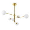 Loftowa LAMPA sufitowa DORADO LP-002/6P Light Prestige metalowa OPRAWA szklane kule plafon molekuły złote białe