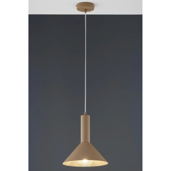 Wisząca lampa stożek VITRUM kaszmirowa 1xE27 nad stół 41544