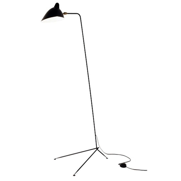 Loftowa lampa podłogowa Crane ST-F8701 Step metalowa czarna