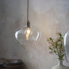 Wisząca lampa nad stół L&-1100948 Light& kopuła szklana mosiądz