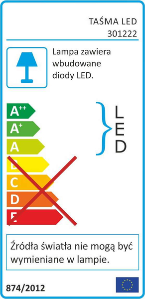 Taśma LED zestaw RGB 314444 Polux 18W sterownik zasilacz IP65 biała