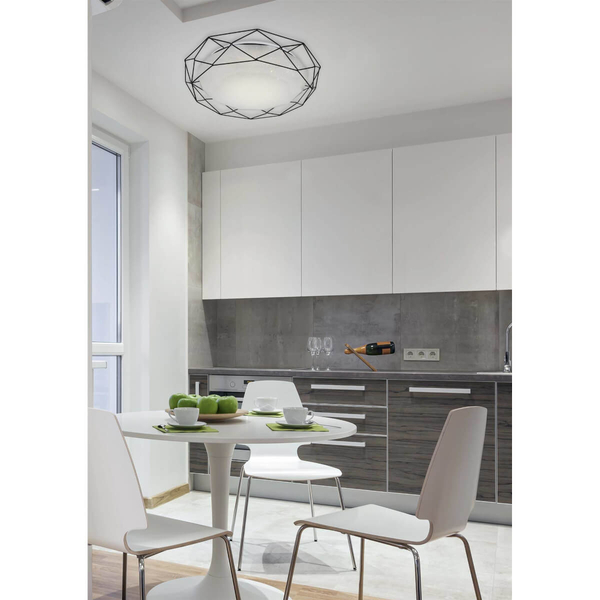 Sufitowa lampa druciana Sven LED 24W efekt gwiazd czarna biała