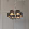 Wisząca lampa do salonu Highclere 94381 Endon z abażurami szara nikiel