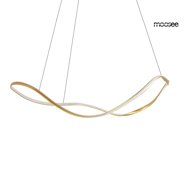 Modernistyczna lampa wisząca WAVES złota MSE1501100592 1xLED 41W 3000K falista