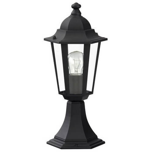 Zewnętrzna lampka ogrodowa VELENCE 8206 latarenka metalowa IP43 czarna
