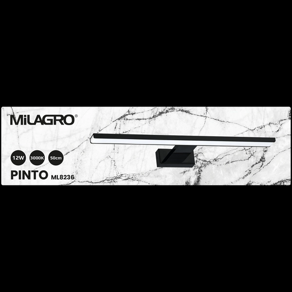 Lampa ścienna Pinto ML8236 listwa LED 12W 3000K nad lustro czarna