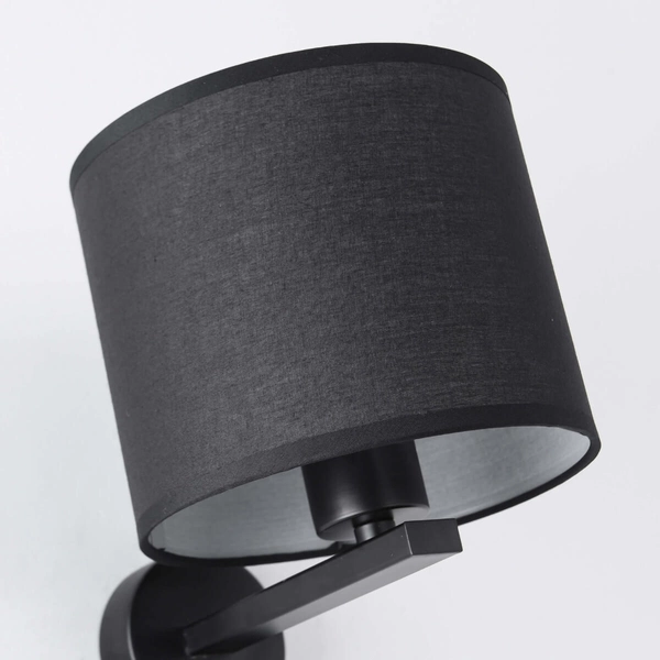 Abażurowa LAMPA ścienna CECINA LP-114/1W BK Light Prestige loftowa OPRAWA kinkiet czarny