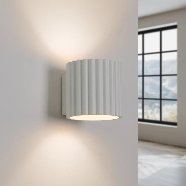 Kinkiet ścienny biały AURA SL.1781 ryfel tuba minimalistyczna