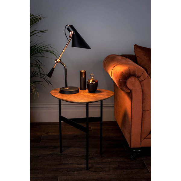 Regulowana lampka stolikowa Jack JAC4064 metalowa czarna miedziana