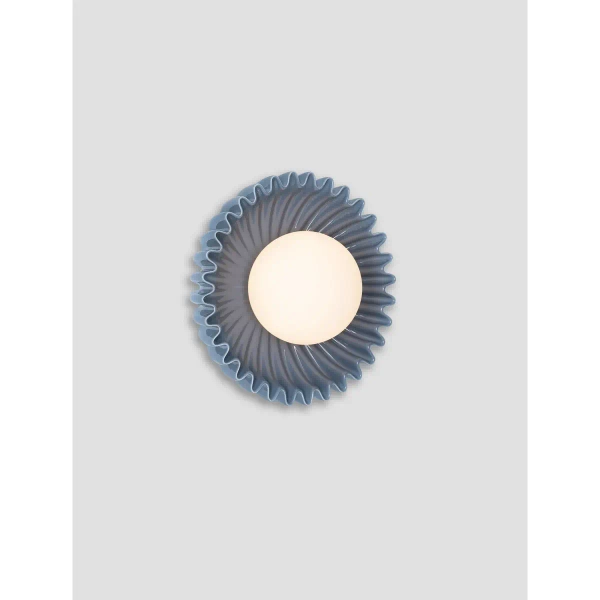 Lampa naścienna do salonu ALMENDA LE45271 okrągła niebieska