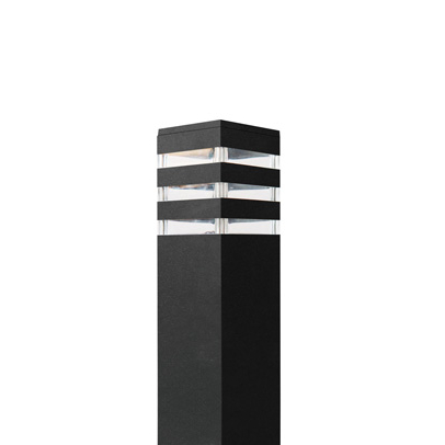 Stojąca LAMPA zewnętrzna TEKSAS 316189 Polux metalowa OPRAWA ogrodowy słupek outdoor IP44 czarny
