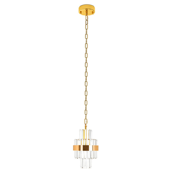 Wisząca lampa glamour Impero MSE010100390 Moosee LED 15W 3000K kryształowa złota