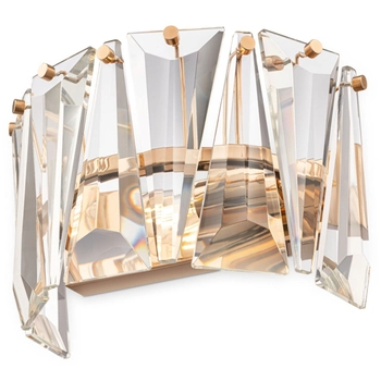 Kinkiet glamour Puntes MOD043WL-01G kryształowy przeźroczysty