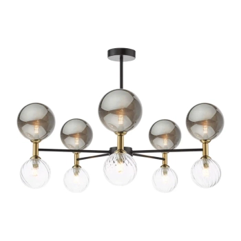 Molekułowa sufitowa lampa Takara TAK2354-03-24 przydymione kule czarny
