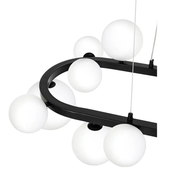 Kulista lampa wisząca ALURE MSE1501100606/MILK nad stół balls biała czarna
