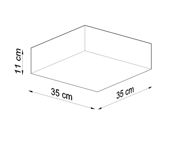Sufitowa LAMPA SL.0138 kwadratowa OPRAWA natynkowa PLAFON biały
